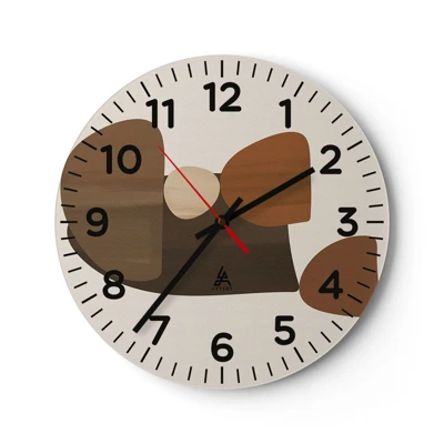 Nástěnné hodiny - Bronzová kompozice - 40x40 cm