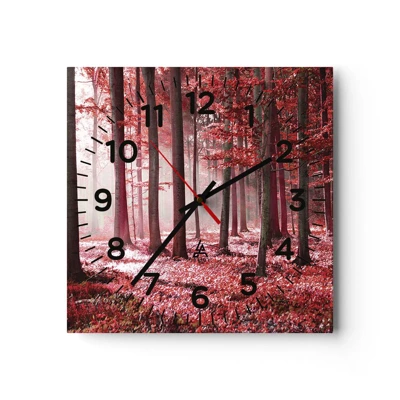 Nástěnné hodiny - Červená je stejně krásná - 30x30 cm