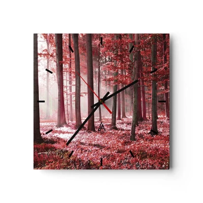 Nástěnné hodiny - Červená je stejně krásná - 40x40 cm
