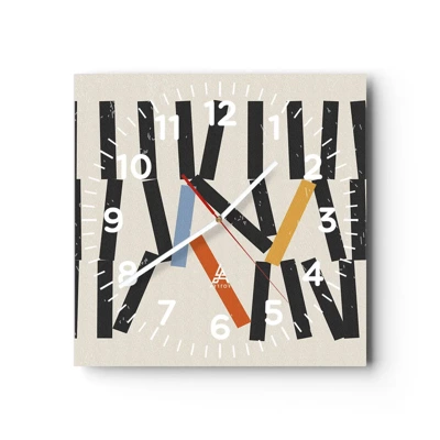 Nástěnné hodiny - Domino – kompozice - 30x30 cm
