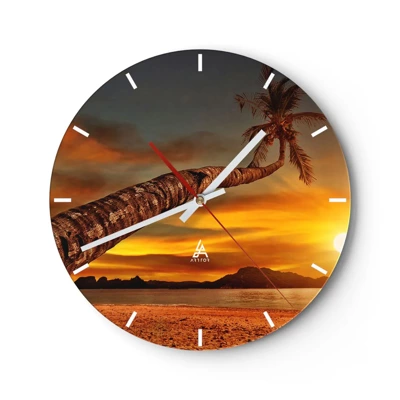 Nástěnné hodiny - Exotické prázdniny, karibské dobrodružství - 40x40 cm