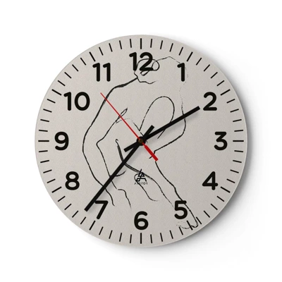Nástěnné hodiny - Intimní skica - 40x40 cm