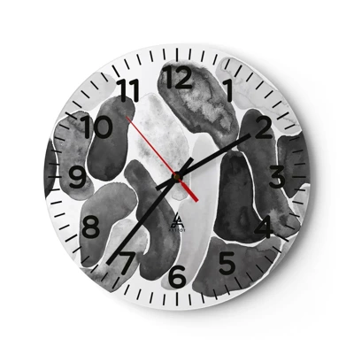 Nástěnné hodiny - Kamenitá abstrakce - 40x40 cm