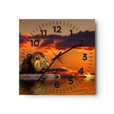 Nástěnné hodiny - Král přírody - 40x40 cm