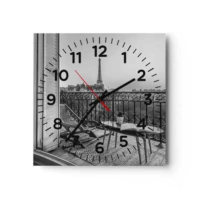 Nástěnné hodiny - Pařížské odpoledne - 30x30 cm