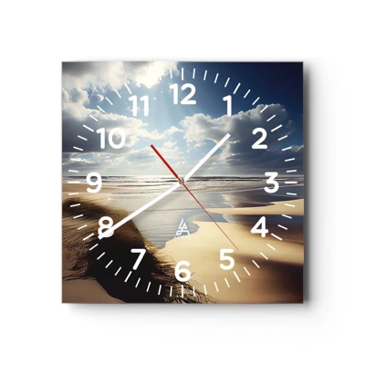 Nástěnné hodiny - Pláž, divoká pláž - 40x40 cm