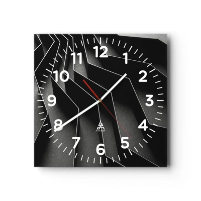 Nástěnné hodiny - Prostorový pořádek - 30x30 cm