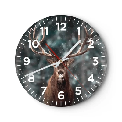 Nástěnné hodiny - Skutečný král lesa - 40x40 cm