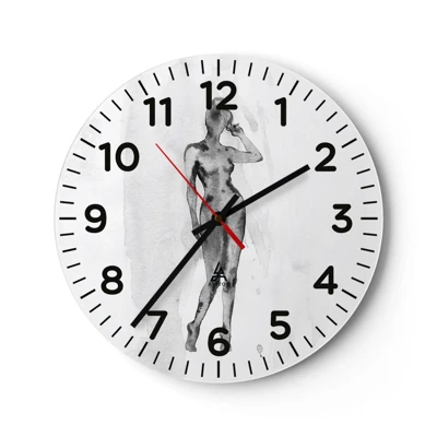 Nástěnné hodiny - Studie o ideálu ženskosti - 40x40 cm