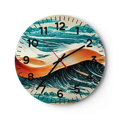 Nástěnné hodiny - Surfařův sen - 30x30 cm