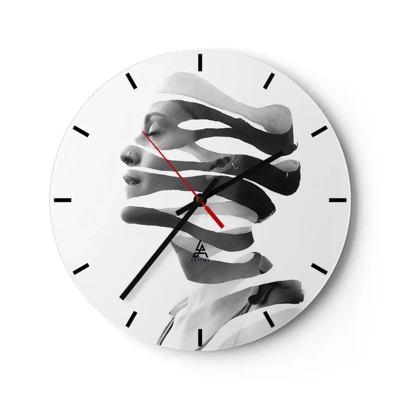 Nástěnné hodiny - Surrealistický portrét - 30x30 cm