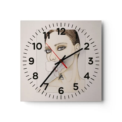 Nástěnné hodiny - Symbol elegance a krásy - 30x30 cm