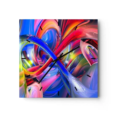 Nástěnné hodiny - Tanec barev - 30x30 cm