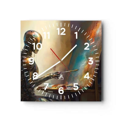 Nástěnné hodiny - Umění budoucnosti - 40x40 cm