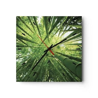 Nástěnné hodiny - V bambusovém háji - 30x30 cm