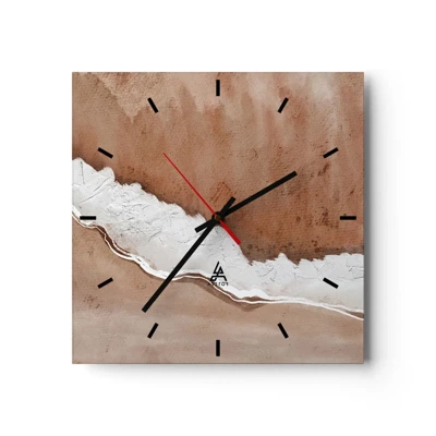 Nástěnné hodiny - V zemitých barvách - 40x40 cm