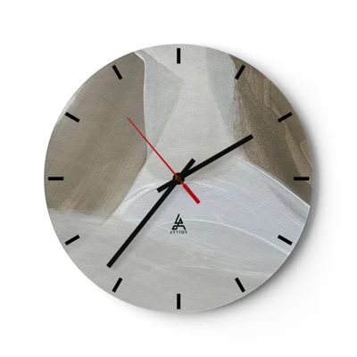 Nástěnné hodiny - Vlna bílé - 40x40 cm
