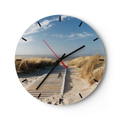Nástěnné hodiny - Za dunou, v šumění trávy - 30x30 cm
