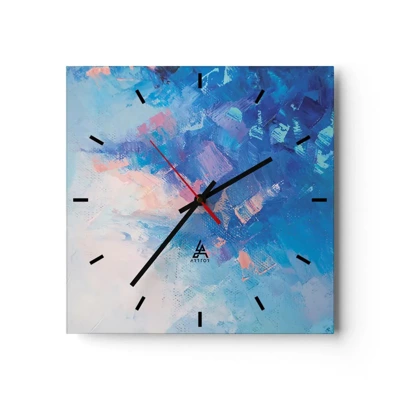 Nástěnné hodiny - Zimní abstrakce - 30x30 cm