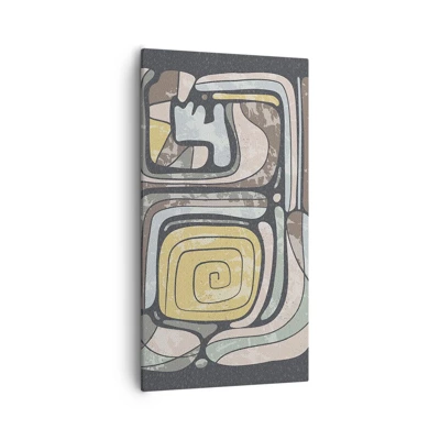 Obraz na plátně - Abstrakce v předkolumbovském duchu - 55x100 cm