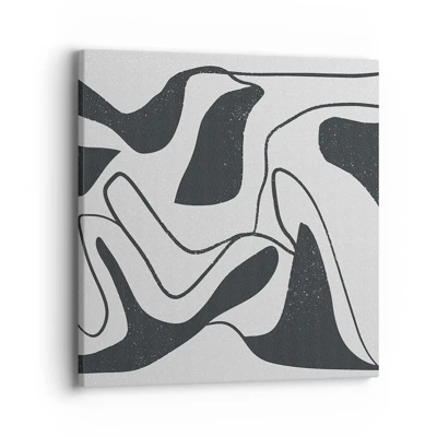 Obraz na plátně - Abstraktní hra v labyrintu - 40x40 cm