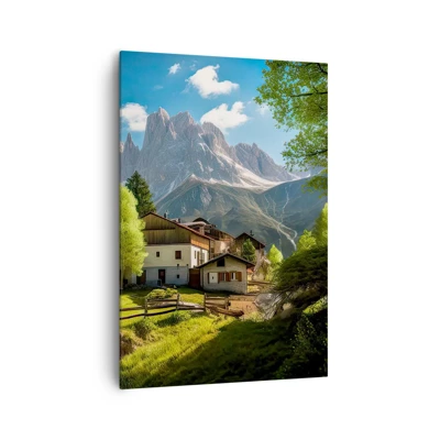 Obraz na plátně - Alpská idyla - 70x100 cm