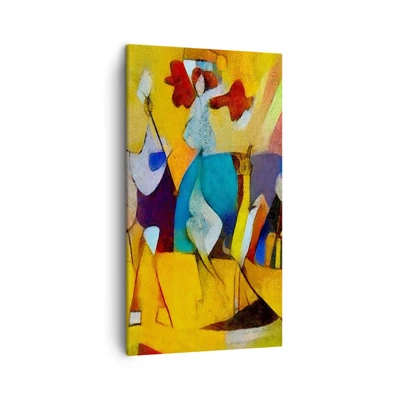 Obraz na plátně Arttor 45x80 cm - Slunce - život - radost - Zvířata, Afrika, Kubismus, Umění, Impresionismus, Do obývacího pokoje, Do ložnice, Modrá, Hnědá, Svislé, Plátno, PA45x80-3455