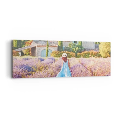 Obraz na plátně - Levandulová dívka - 90x30 cm