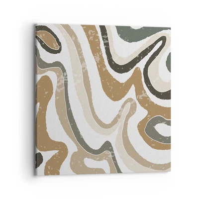 Obraz na plátně - Meandry zemitých barev - 70x70 cm