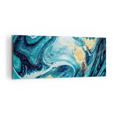 Obraz na plátně - Modrý vír - 100x40 cm