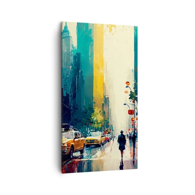 Obraz na plátně - New York – tady je i déšť barevný - 45x80 cm