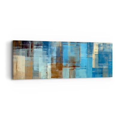 Obraz na plátně - Přes modrý závoj - 90x30 cm