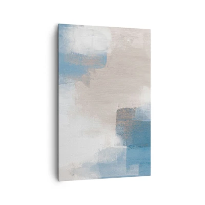 Obraz na plátně - Růžová abstrakce za modrým závojem - 80x120 cm