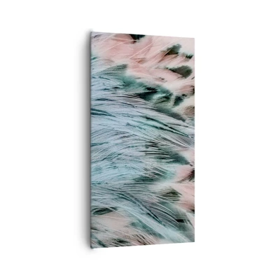 Obraz na plátně - Safírově růžové chmýří - 65x120 cm