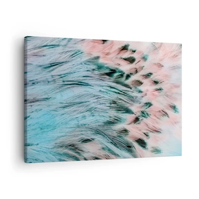 Obraz na plátně - Safírově růžové chmýří - 70x50 cm