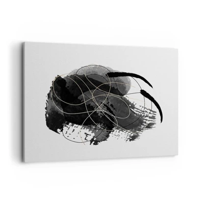 Obraz na plátně - Upletené z černé - 100x70 cm