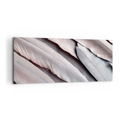 Obraz na plátně - V růžové a stříbrné - 120x50 cm
