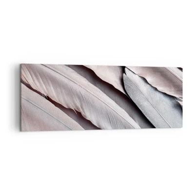 Obraz na plátně - V růžové a stříbrné - 140x50 cm