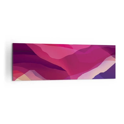 Obraz na plátně - Vlny fialové - 160x50 cm