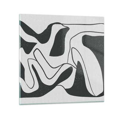 Obraz na skle - Abstraktní hra v labyrintu - 50x50 cm