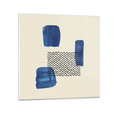 Obraz na skle - Abstraktní kvarteto - 50x50 cm