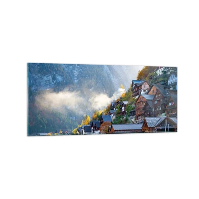 Obraz na skle - Alpská krajina - 120x50 cm
