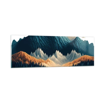 Obraz na skle - Dokonalá horská krajina - 90x30 cm