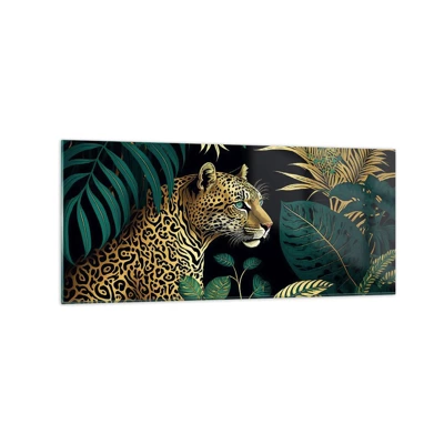 Obraz na skle - Domácí v džungli - 120x50 cm
