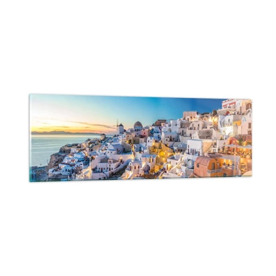 Obraz na skle - Esence Řecka - 90x30 cm