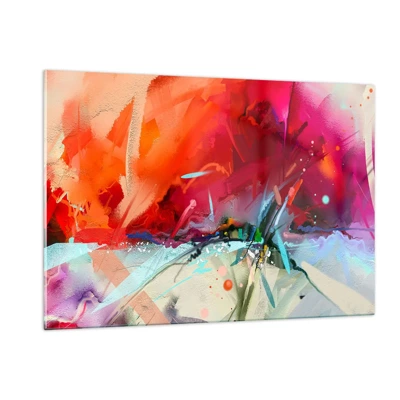 Obraz na skle - Exploze světel a barev - 120x80 cm