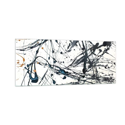 Obraz na skle - Expresionistická abstrakce - 100x40 cm