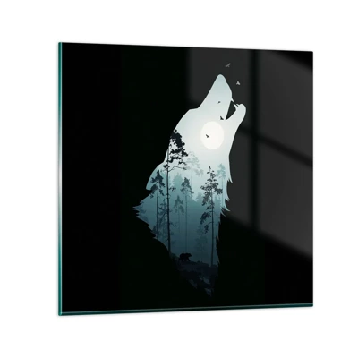 Obraz na skle - Hlas lesní noci - 30x30 cm