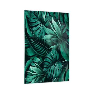 Obraz na skle - Hloubka tropické zeleně - 70x100 cm