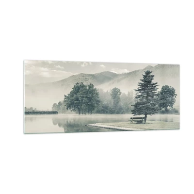 Obraz na skle - Jezero ještě spí - 100x40 cm